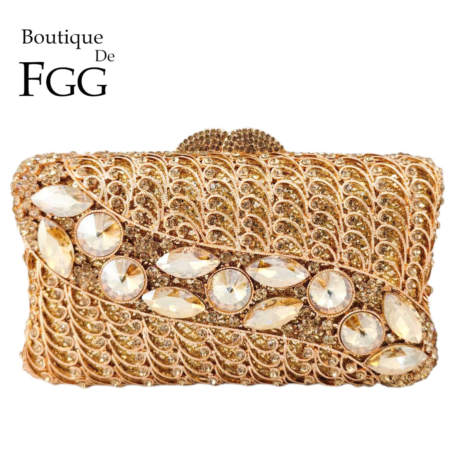 Women'S Fashion Boutique - Boutique De Fgg-Embreagem De Ouro Com