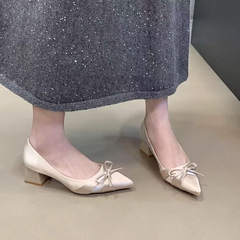 Women'S Fashion Shoes - Retro meados de comprimento único sapatos