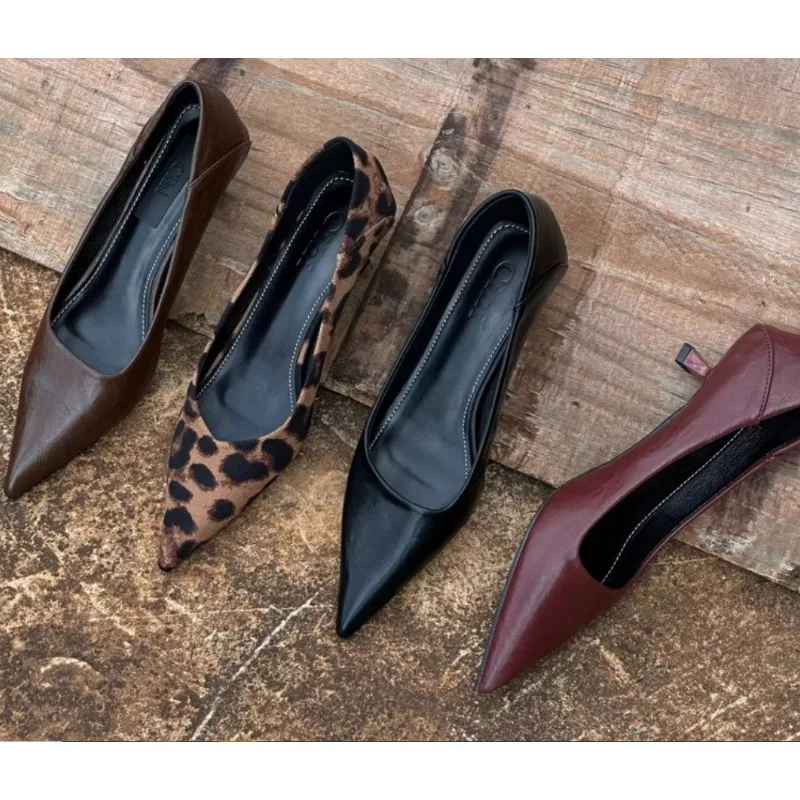 Women'S Fashion Shoes - 2024 mulheres sexy salto alto borgonha