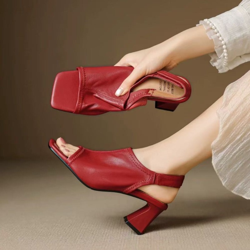 Women Fashion Trend 2026 - Sandálias Femininas de Couro Ultra Macio