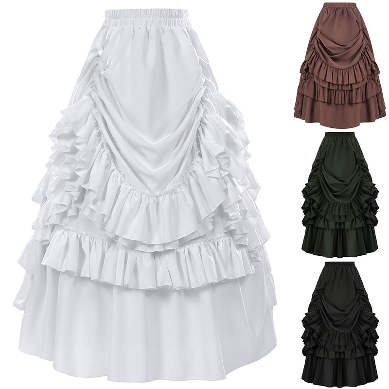 Saia Curta Estilo Gótico Retrô - Women'S Fashion Victorian Era avaliação e preço