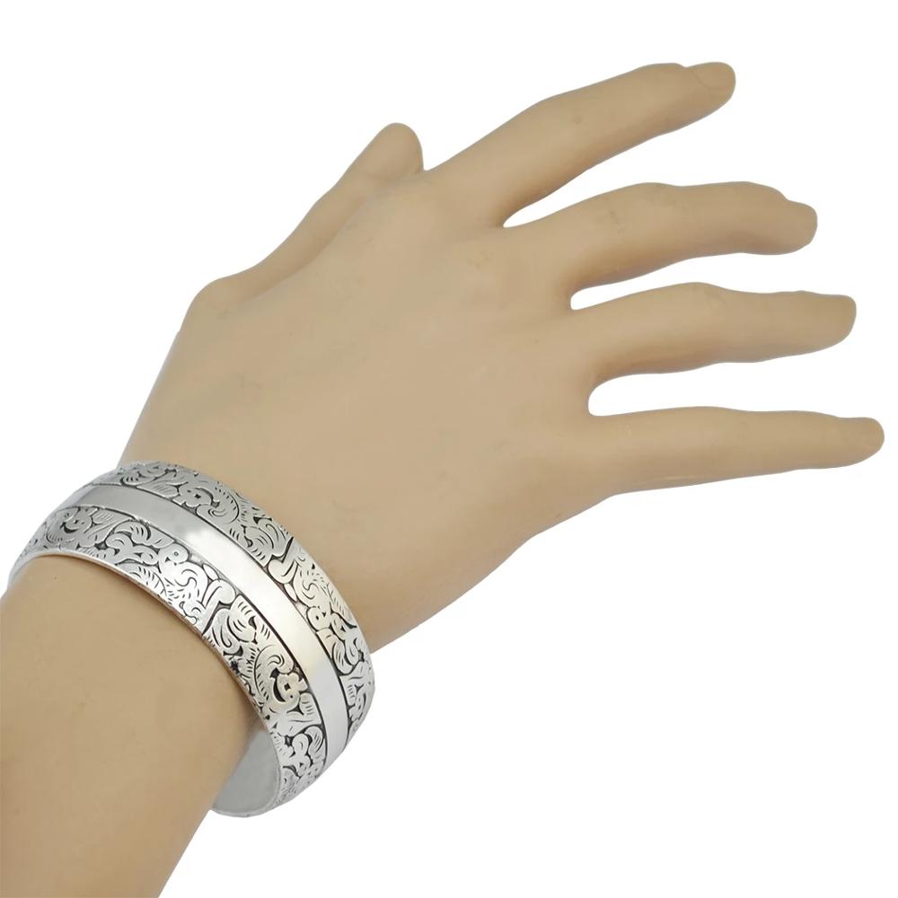 Vintage Tibet Prateado Cuff Br - Women Fashion Pakistan avaliação e preço