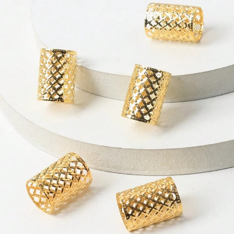 5 Peças de Presilhas de Cabelo - Women'S Fashion Rings Gold avaliação e preço