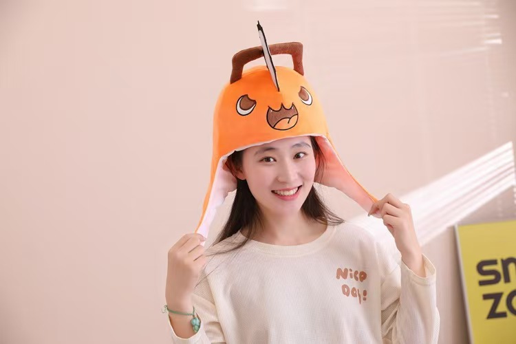 Anime motosserra homem pochita - Women Fashion Hats avaliação e preço