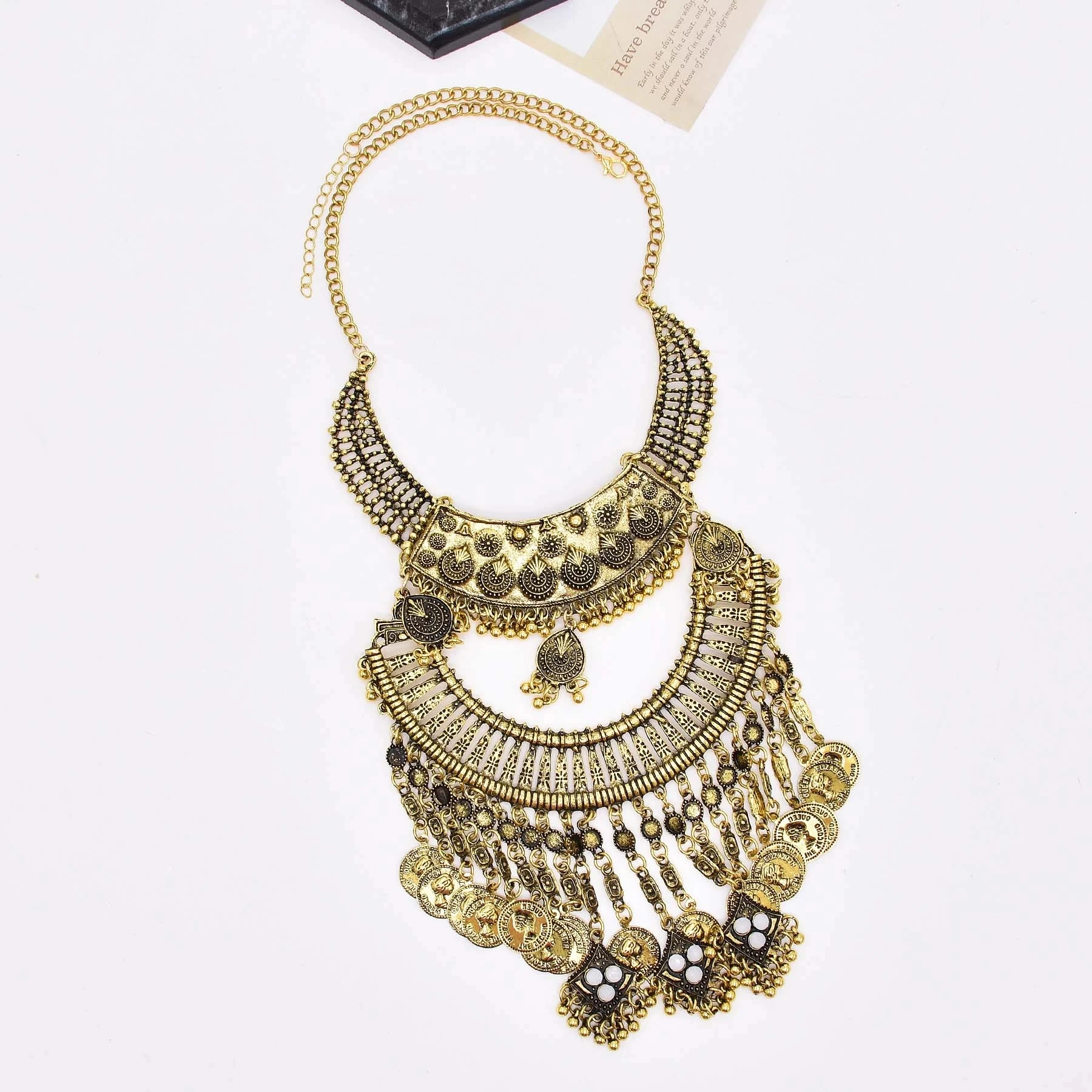 Retro dourado cigano afegão mo - Women Fashion Pakistan avaliação e preço