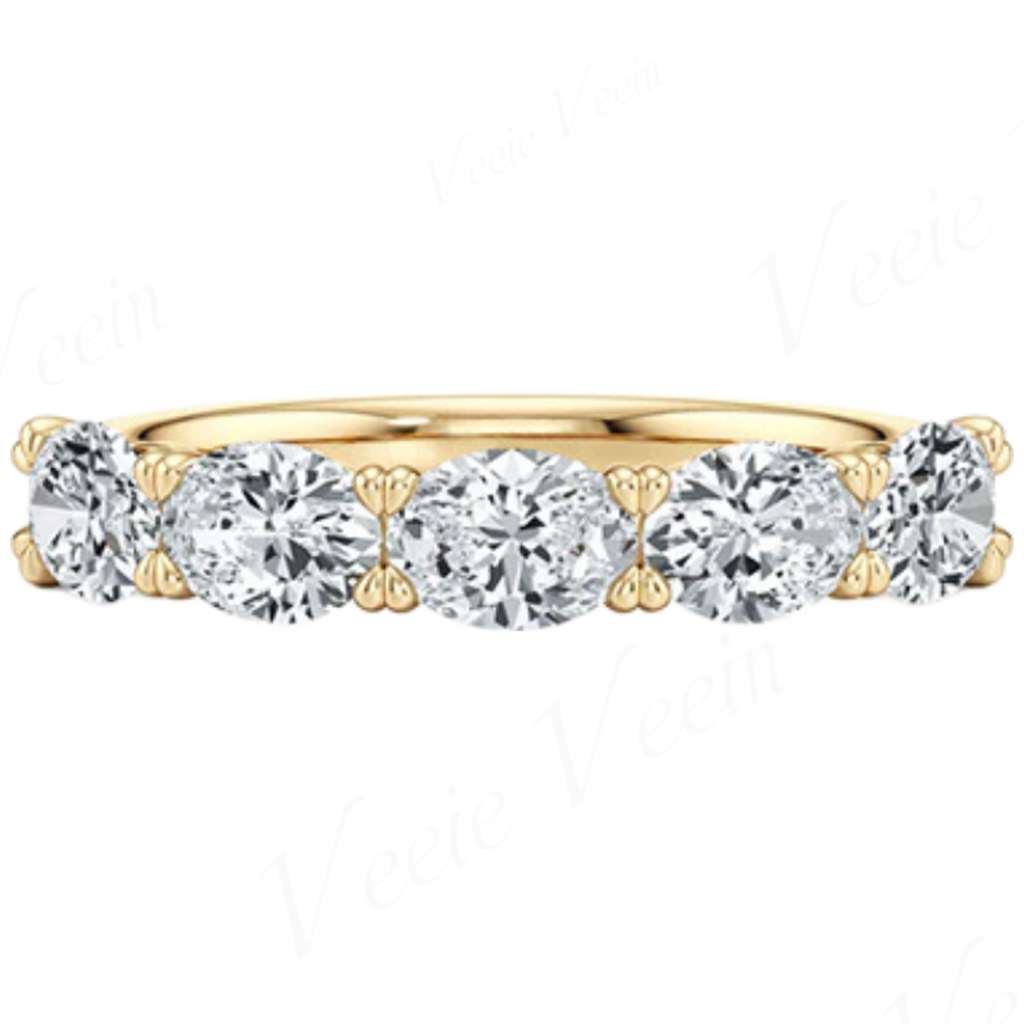 Anel de Moissanite Veeie Veein - Women'S Fashion Rings Gold avaliação e preço